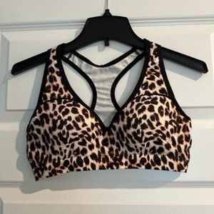 Victoria's Secret Pink Leopard Print Push-Up Sports Bra